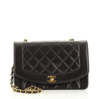 Chanel Vintage Diana Flap Bag Quilted Lambskin Medium