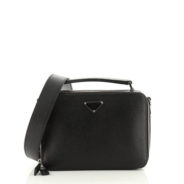 Prada Brique Crossbody Bag Saffiano Leather East West