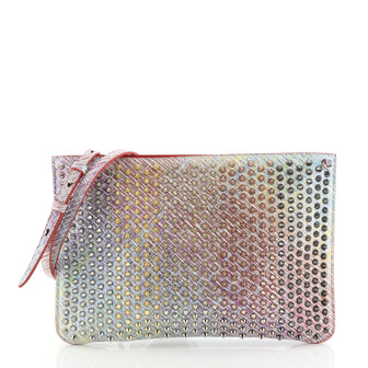 Christian Louboutin Loubiclutch Spiked Multicolor Leather