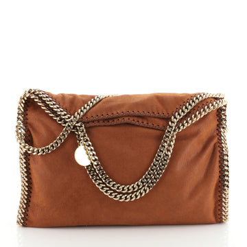 Stella McCartney Falabella Fold Over Bag Quilted Shaggy Deer