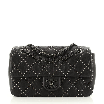 Chanel Paris-Dallas Metal Beauty Flap Bag Quilted Studded Distressed Calfskin Medium