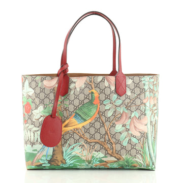 Gucci Shopping Tote Tian Print GG Coated Canvas Medium