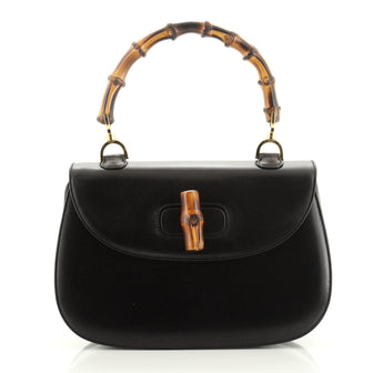 Gucci Vintage Bamboo Top Handle Bag Leather Medium