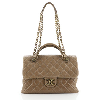 Chanel Castle Rock Flap Bag Quilted Glazed Calfskin Large