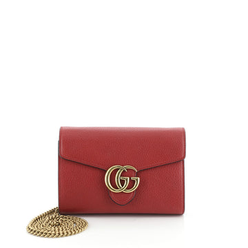 Gucci GG Marmont Chain Wallet Leather Mini
