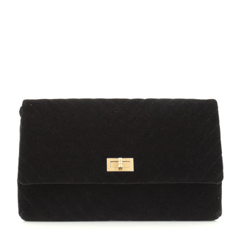 Chanel Reissue 2.55 Flap Clutch Chevron Velvet