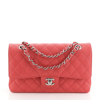 Chanel Classic Double Flap Bag Quilted Caviar Medium