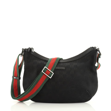 Gucci Saddle Zip Messenger Bag GG Canvas Medium