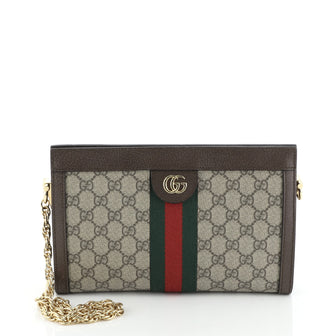 Gucci Ophidia Chain Shoulder Bag GG Coated Canvas Small