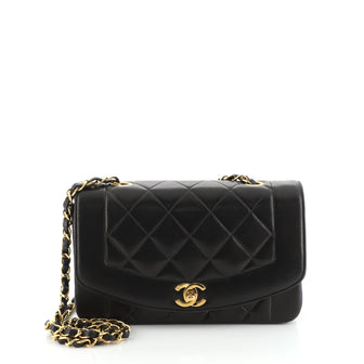 Chanel Vintage Diana Flap Bag Quilted Lambskin Small