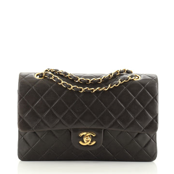 Chanel Vintage Classic Double Flap Bag Quilted Lambskin Medium