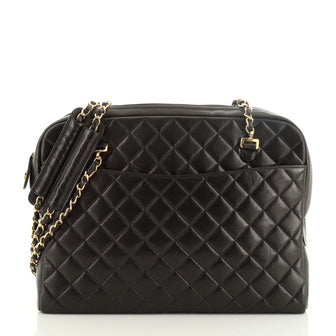 Chanel Vintage Camera Bag Quilted Leather Large