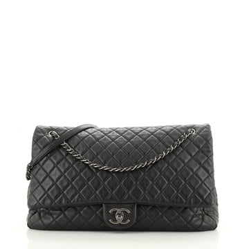 Chanel Airlines CC Flap Bag Quilted Calfskin XXL