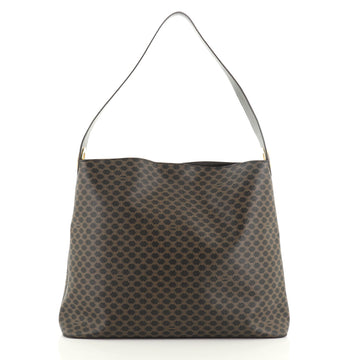 Celine Vintage Open Hobo Macadam Coated Canvas Large