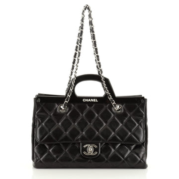 Chanel CC Delivery Tote Quilted Glazed Calfskin Small