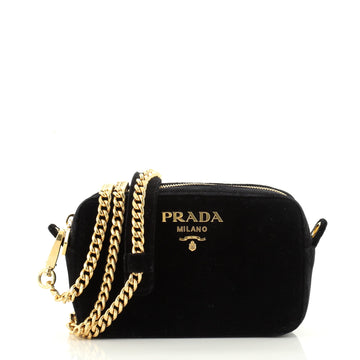 Prada Zip Crossbody Bag Velvet Small