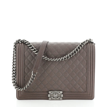 Chanel Boy Flap Bag Quilted Calfskin Large
