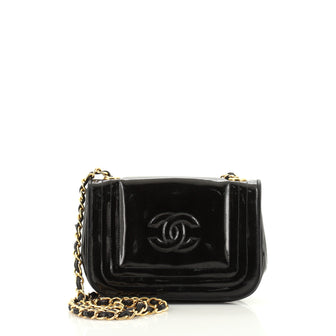 Chanel Vintage CC Stitch Flap Bag Patent Mini