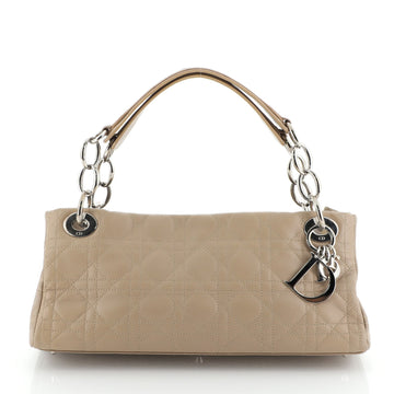 Christian Dior East West Soft Chain Tote Cannage Quilt Leather Small