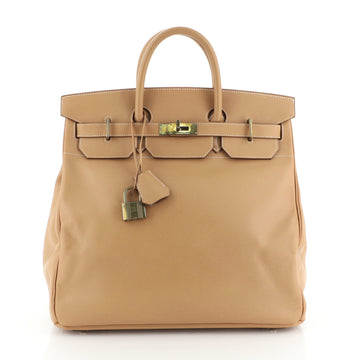 Hermes HAC Birkin Bag Brown Courchevel with Gold Hardware 40