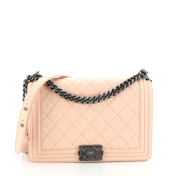 Chanel Boy Flap Bag Quilted Calfskin New Medium