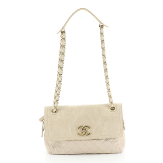 Chanel CC Chain Flap Quilted Glazed Calfskin Small