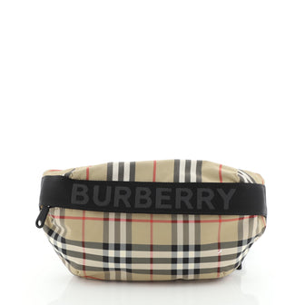 Burberry Bum Bag Vintage Check Canvas with Nylon