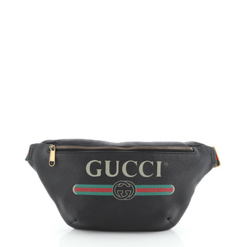 Gucci Logo Belt Bag Printed Leather Medium
