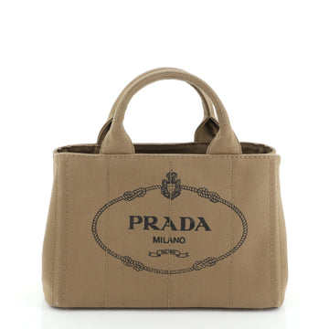 Prada Canapa Convertible Tote Canvas Mini