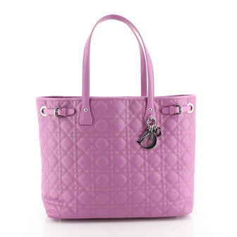 Christian Dior Panarea Tote Cannage Quilt Canvas Medium