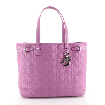 Christian Dior Panarea Tote Cannage Quilt Canvas Medium