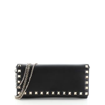 Valentino Rockstud Wallet On Chain Leather