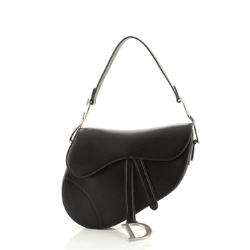 Christian Dior Saddle Handbag Leather Medium