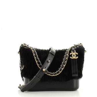 Chanel Gabrielle Hobo Shearling and Leather Small