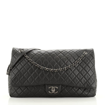 Chanel Airlines CC Flap Bag Quilted Calfskin XXL