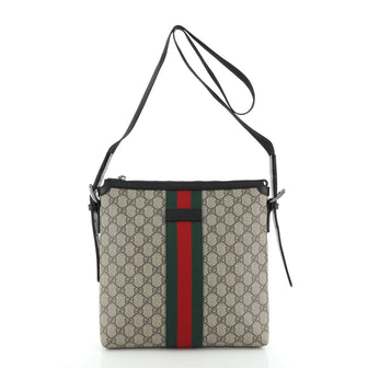 Gucci Web Messenger Bag GG Coated Canvas Medium