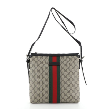 Gucci Web Messenger Bag GG Coated Canvas Medium