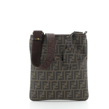 Fendi Front Pocket Messenger Bag Zucca Coated Canvas Medium