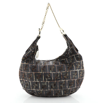 Fendi Chef Hobo Metallic Zucca Canvas Medium
