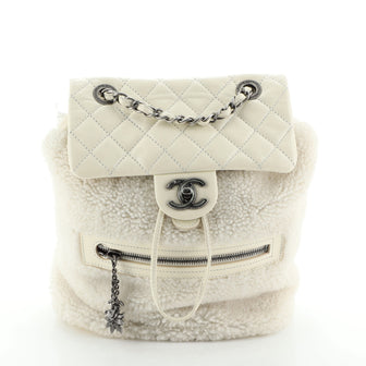 Chanel Mountain Backpack Shearling with Quilted Calfskin Small