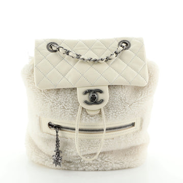 Chanel Mountain Backpack Shearling with Quilted Calfskin Small