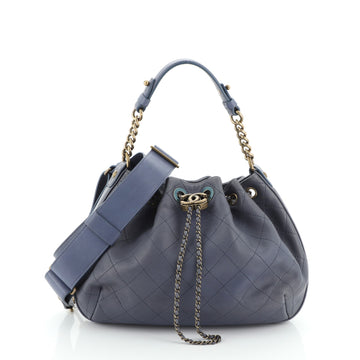 Chanel Paris in Rome Drawstring Bag Quilted Lambskin Small