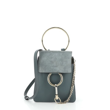 Chloe Faye Bracelet Crossbody Bag Leather and Suede Mini