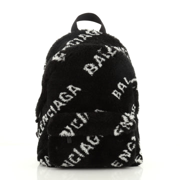 Balenciaga Everyday Backpack Printed Faux Fur Small