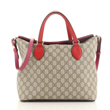 Gucci Signature Fold Over Tote GG Coated Canvas Medium