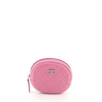Chanel O Coin Purse Quilted Caviar