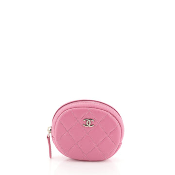 Chanel O Coin Purse Quilted Caviar