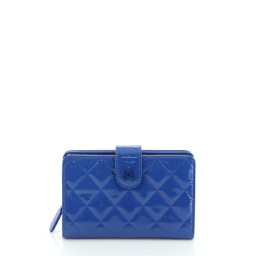 Chanel CC French Wallet Quilted Patent