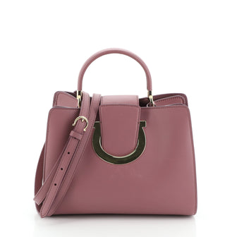 Salvatore Ferragamo Thea Top Handle Bag Leather Small