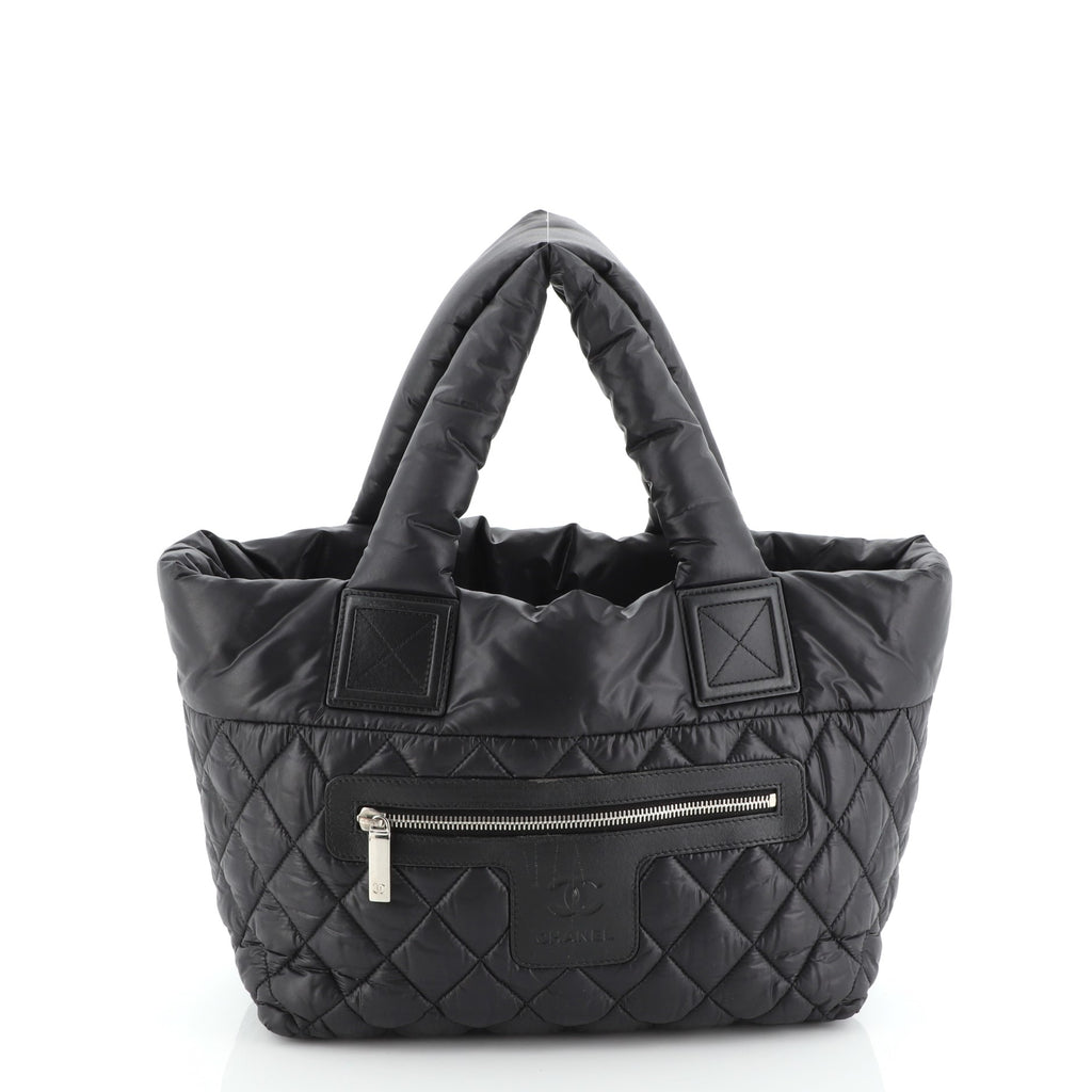 Chanel Coco Cocoon Reversible Tote Quilted Nylon Small Black 5490942